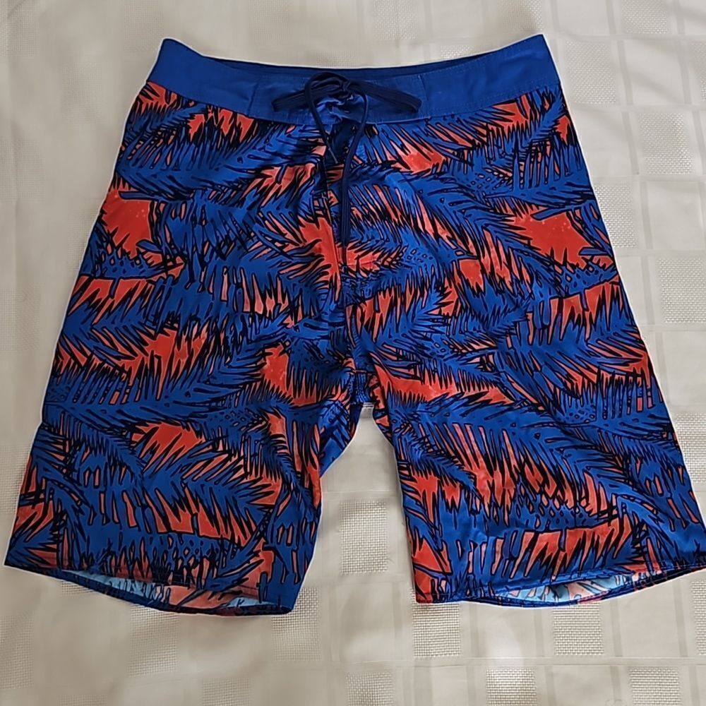 Old Navy Men's Lightweight Shorts Medium Blue/ Orange